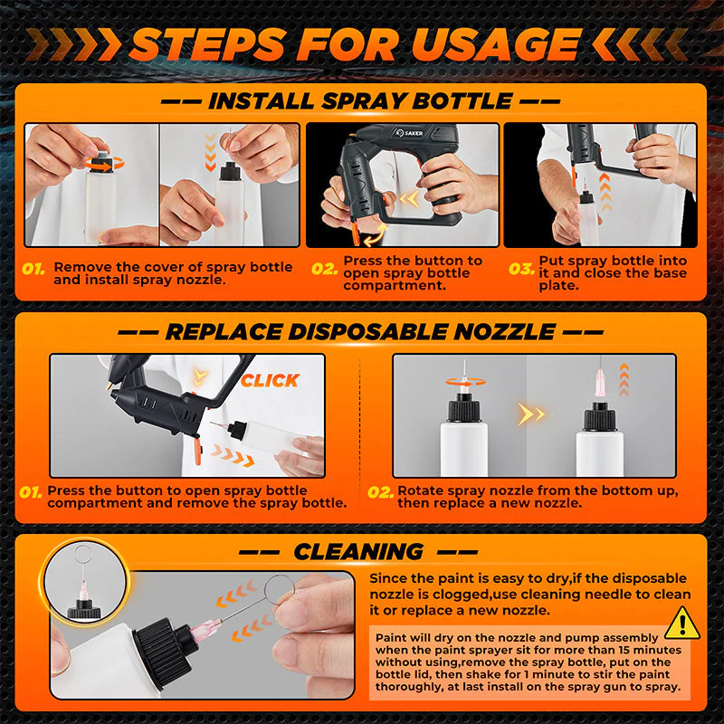 Saker Cordless Electric Paint Sprayer - Image 6