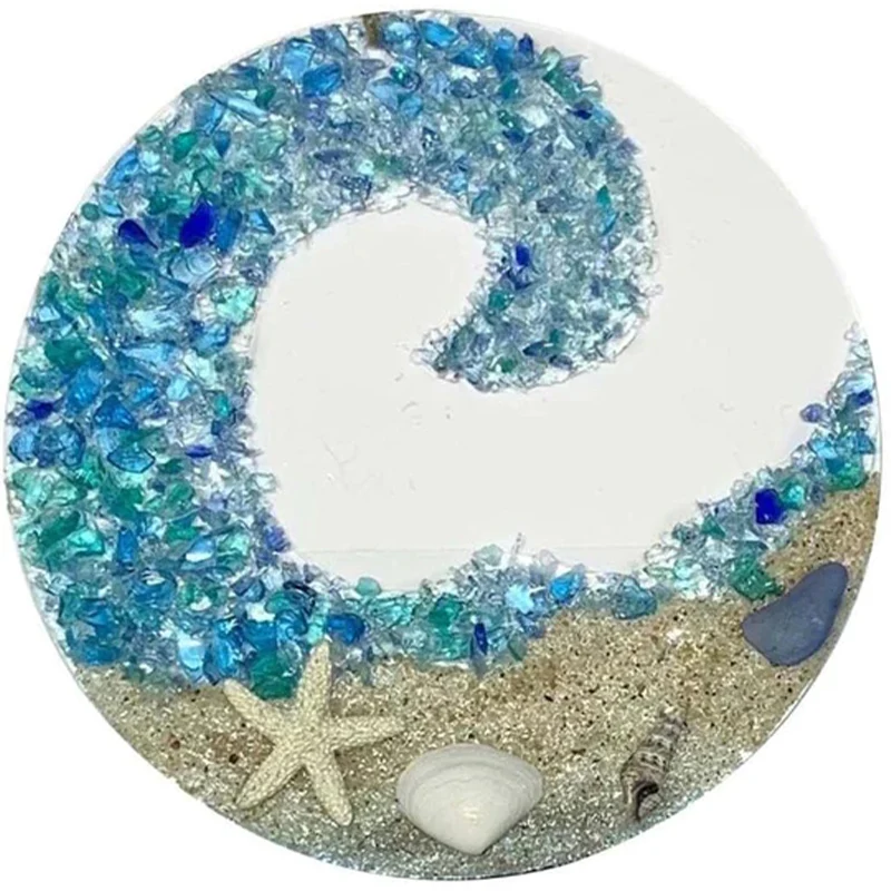 Sea Glass Suncatcher - Ocean Crashing Wave Beach Ornament - Image 4