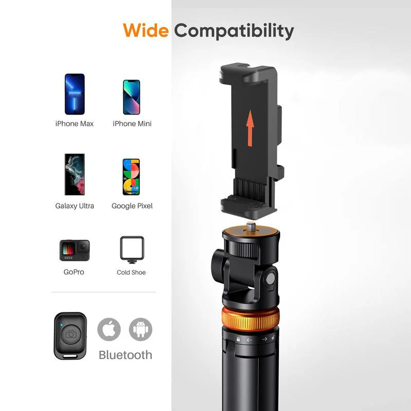 Selfie Stick Tripod With Bluetooth Remote - Image 13