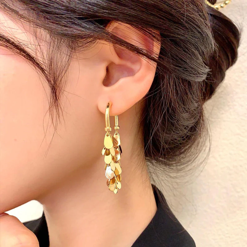 Sequin Tassel Earrings - Image 4