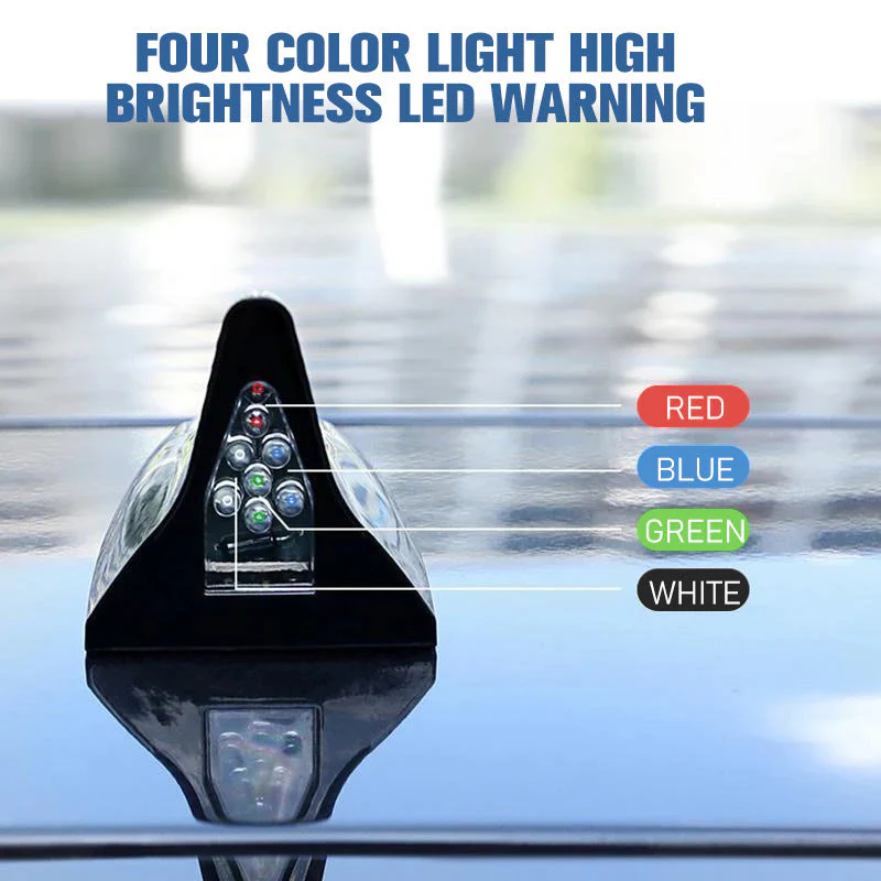 Shark Fin Solar Warning Light for Car - Image 3