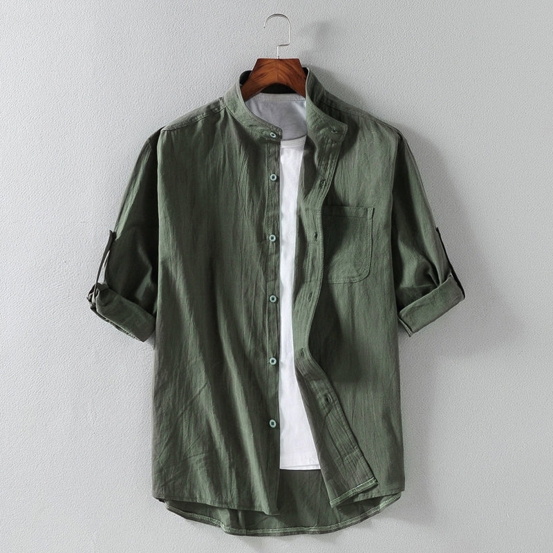 Short Sleeve Linen Shirt - Image 10