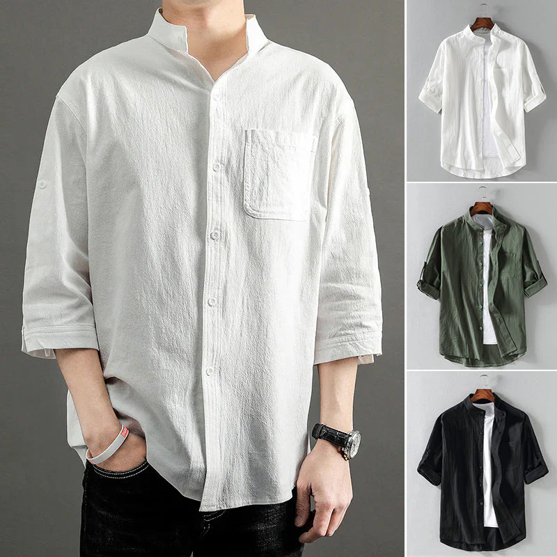 Short Sleeve Linen Shirt - Image 6