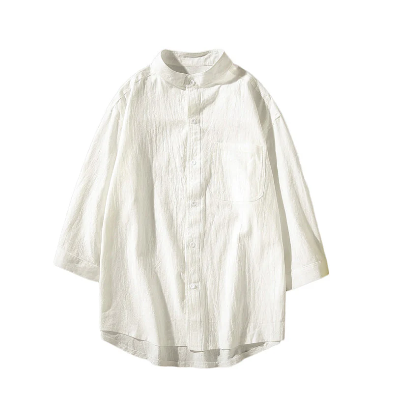 Short Sleeve Linen Shirt - Image 8