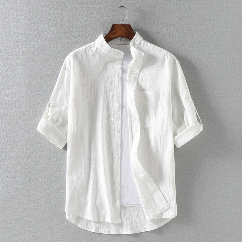 Short Sleeve Linen Shirt - Image 9