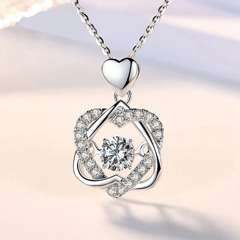 Side by Side or Miles Apart We're Connected by Heart Love Knot Necklace - Image 12