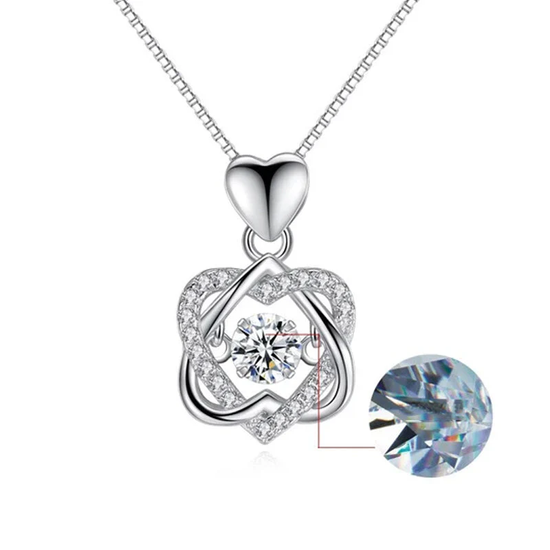 Side by Side or Miles Apart We're Connected by Heart Love Knot Necklace - Image 6