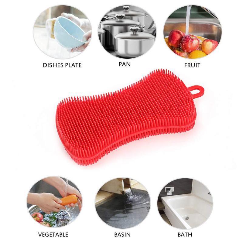 Silicone Kitchen Dishwashing Brush - Image 4