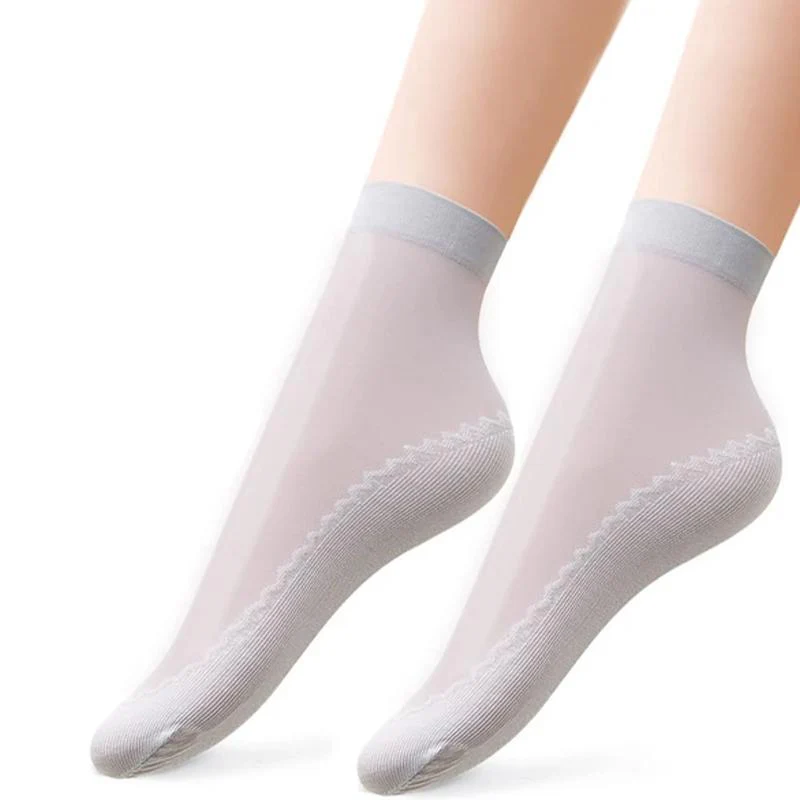 Silky Anti-Slip Cotton Socks (5 Pairs) - Image 10