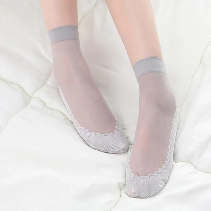 Silky Anti-Slip Cotton Socks (5 Pairs) - Image 2