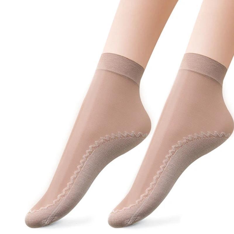 Silky Anti-Slip Cotton Socks (5 Pairs) - Image 9