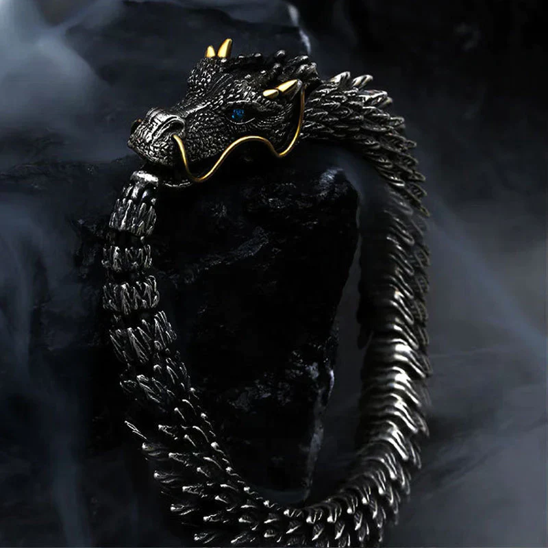 Silver Handmade Dragon Chain Bracelet - Image 5