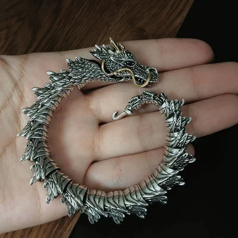 Silver Handmade Dragon Chain Bracelet - Image 6