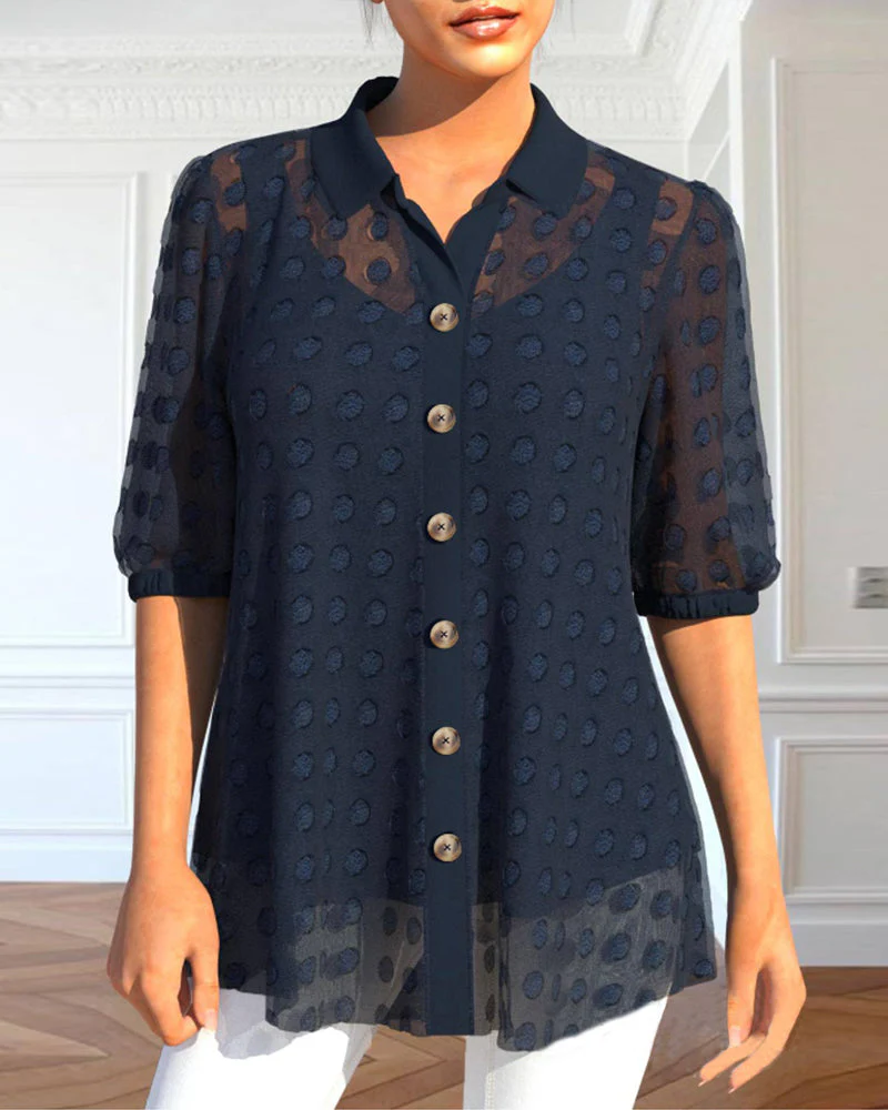 Sling Chiffon Shirt Two-Piece Set - Image 3