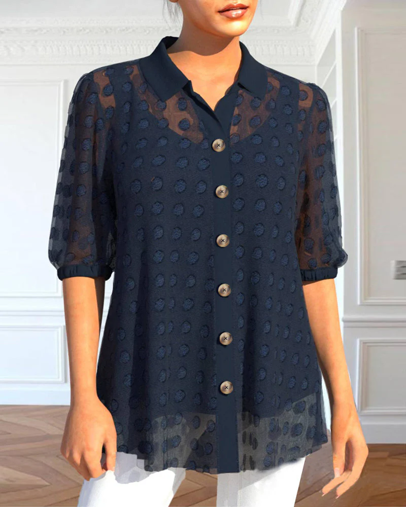 Sling Chiffon Shirt Two-Piece Set - Image 4