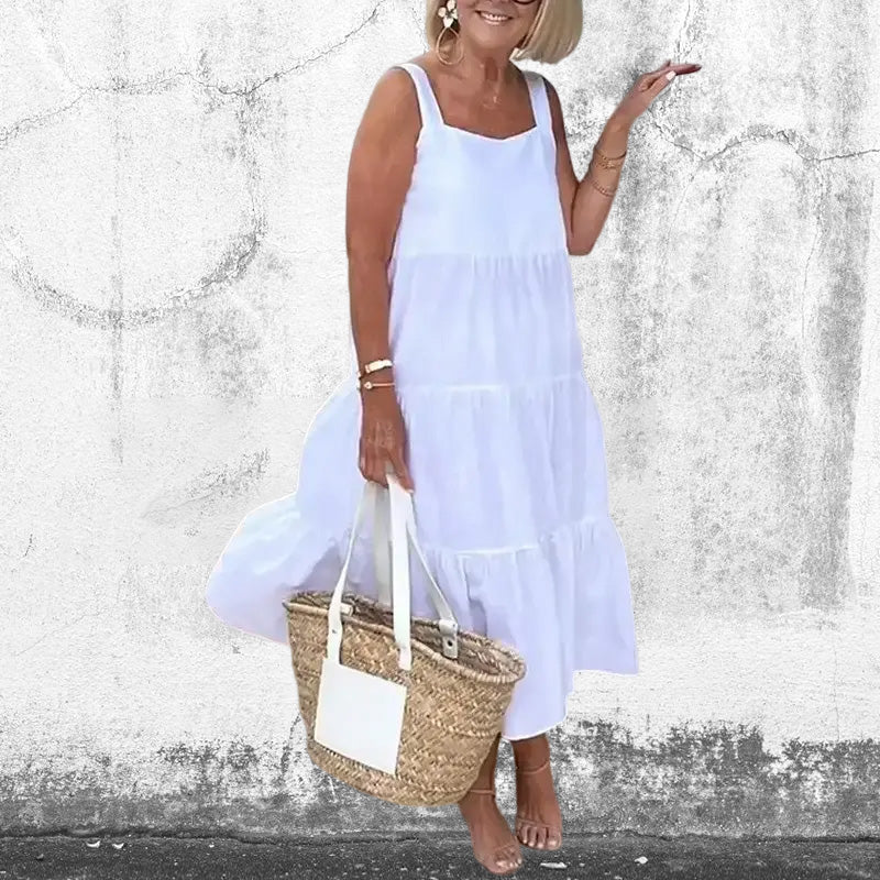 Slip-Kleid in Volltonfarbe und ärmellos - Image 4