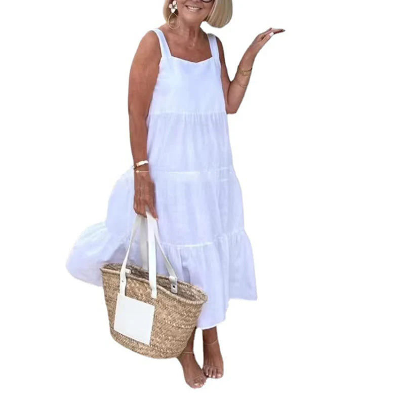 Slip-Kleid in Volltonfarbe und ärmellos - Image 6