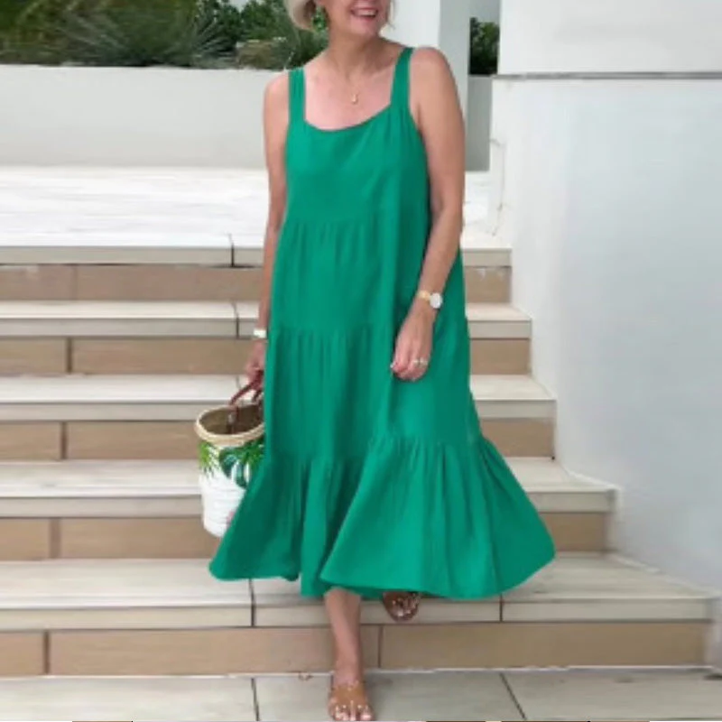 Slip-Kleid in Volltonfarbe und ärmellos - Image 8