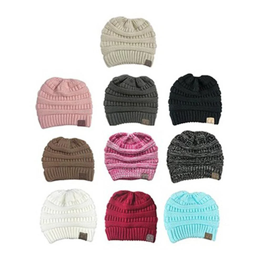 Soft Knit Ponytail Beanie Hat - Image 15