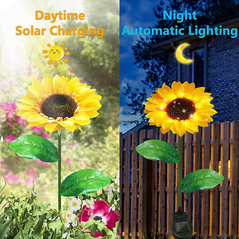 Solar Sunflower Light, 2 pcs - Image 3