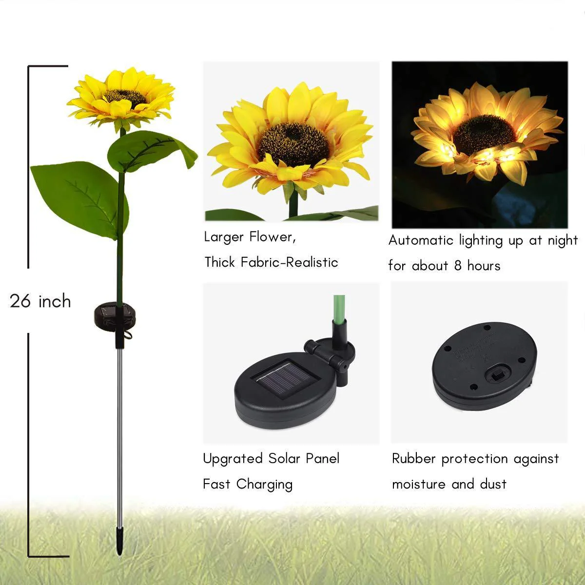 Solar Sunflower Light, 2 pcs - Image 6