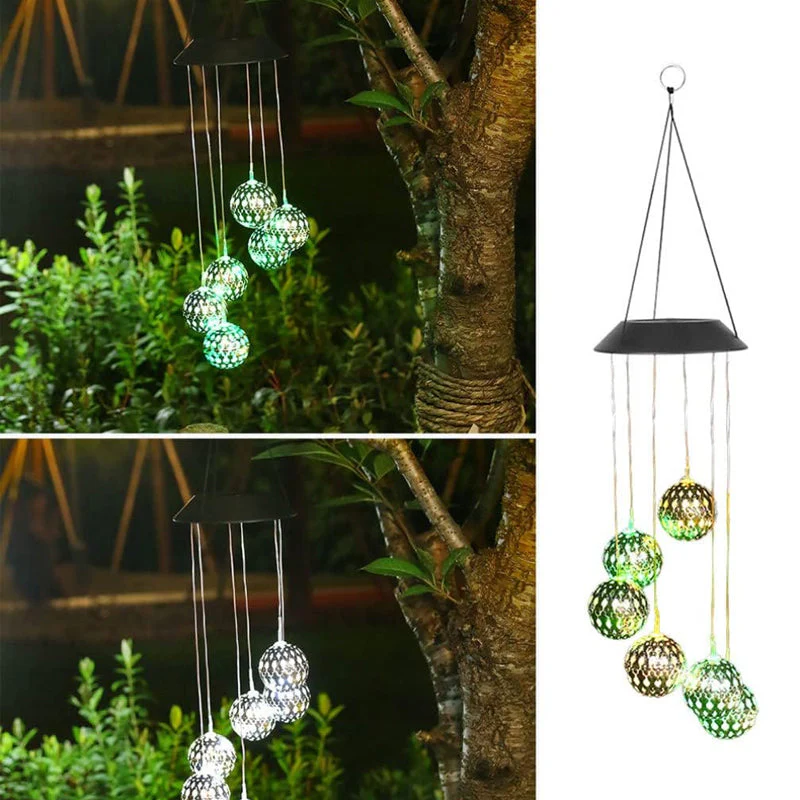Solar Wind Chime Outdoor Light