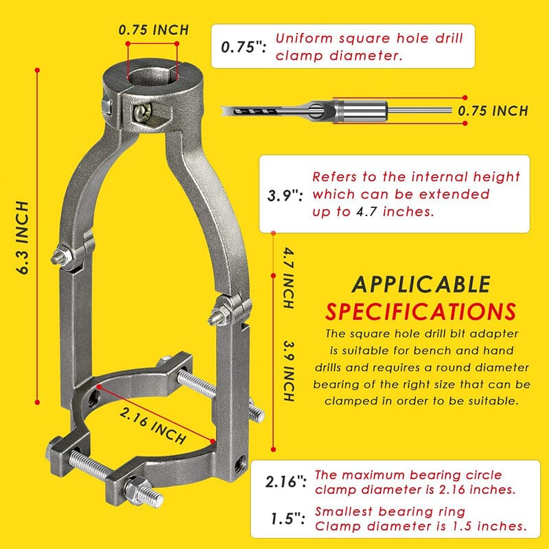 Square Hole Drill Bit Adapter - Image 6