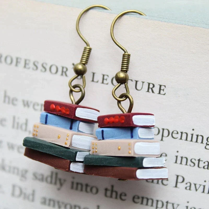 Stack of Books Earrings - Image 5