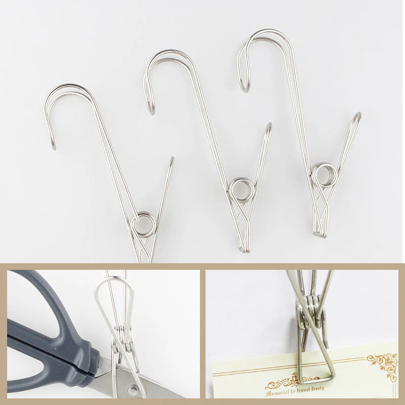 Stainless Steel Clothes Pins Hook Clip(10pcs) - Image 2