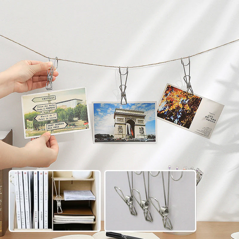 Stainless Steel Clothes Pins Hook Clip(10pcs) - Image 3
