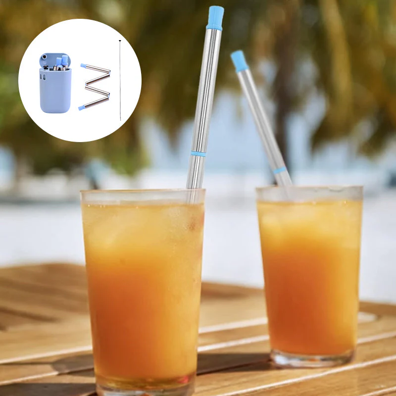 Stainless Steel Folding Straw - Image 2