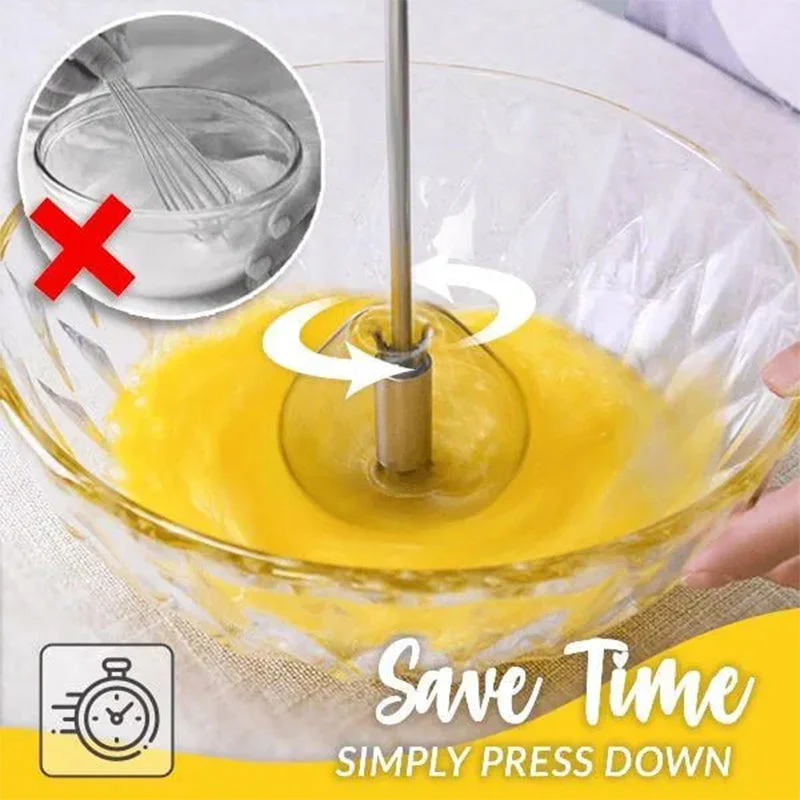 Stainless Steel Semi-Automatic Whisk - Image 4