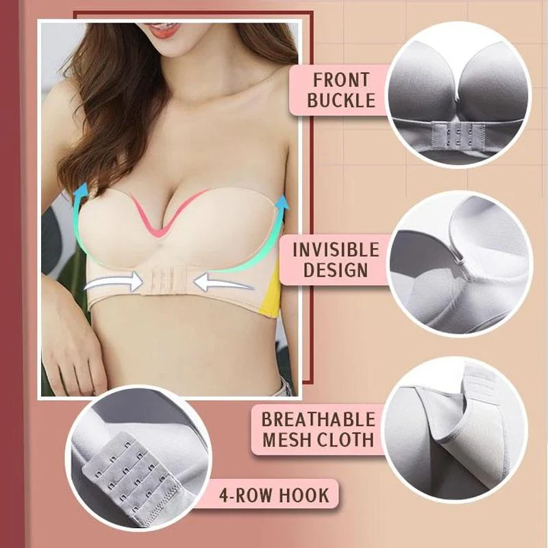 Strapless Front Buckle Lift Bra - Image 10