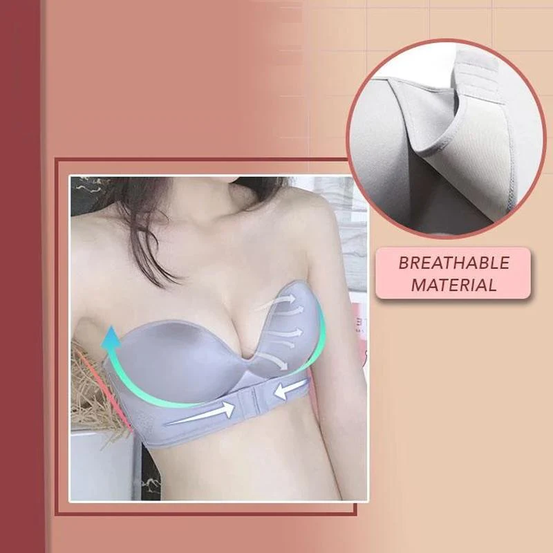 Strapless Front Buckle Lift Bra - Image 12