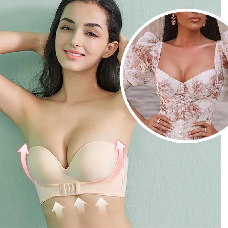 Strapless Front Buckle Lift Bra - Image 7