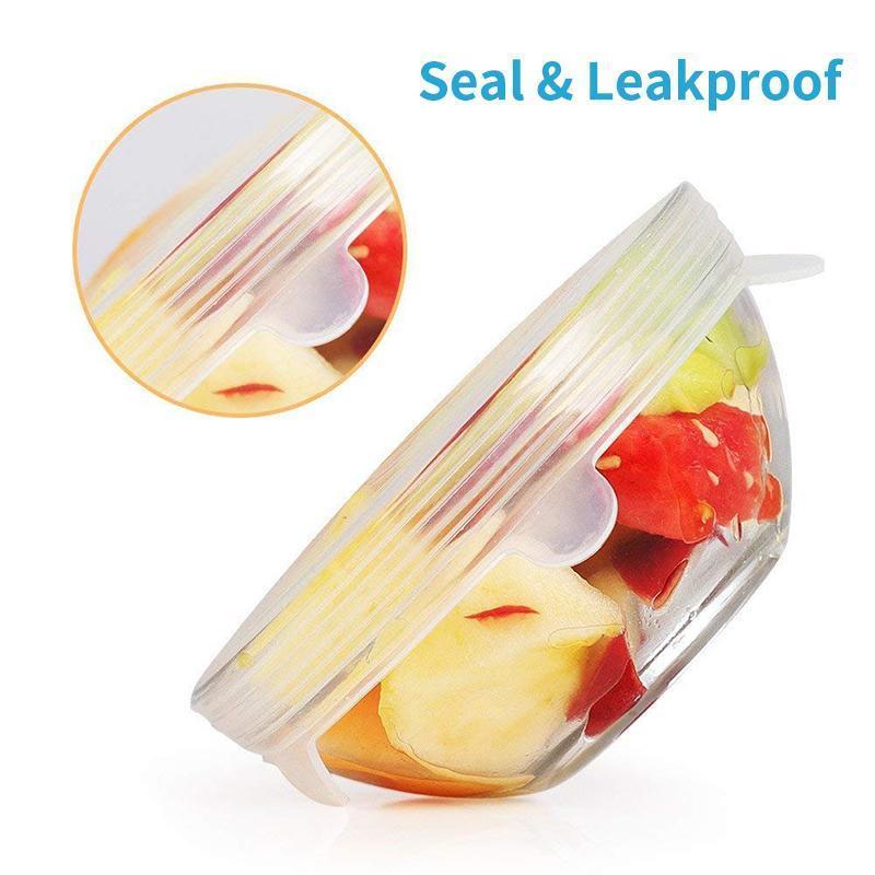 Stretchable food silicone lid, 6 pieces - Image 3