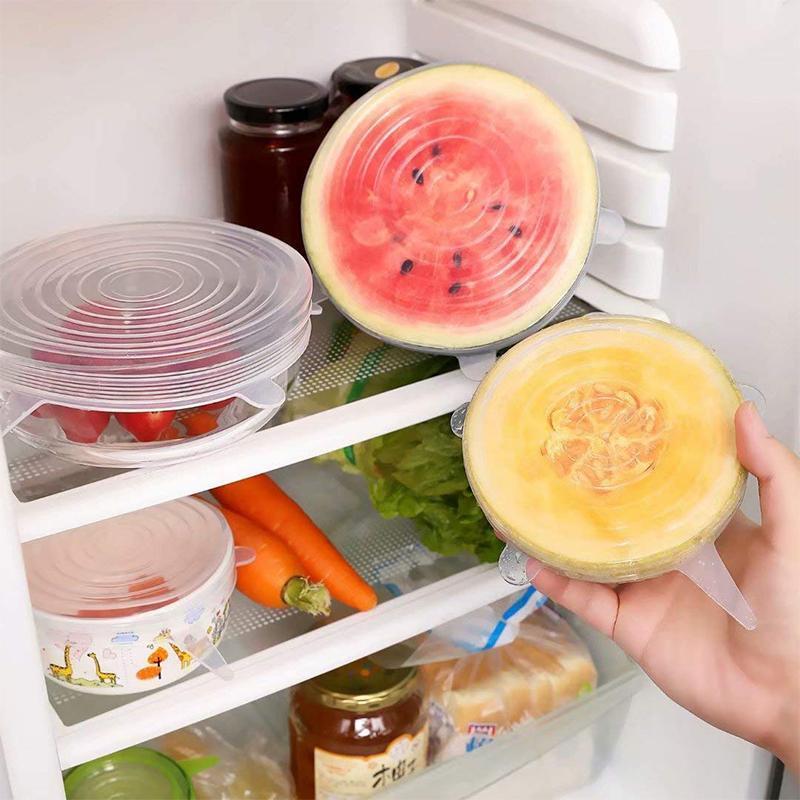 Stretchable food silicone lid, 6 pieces - Image 8