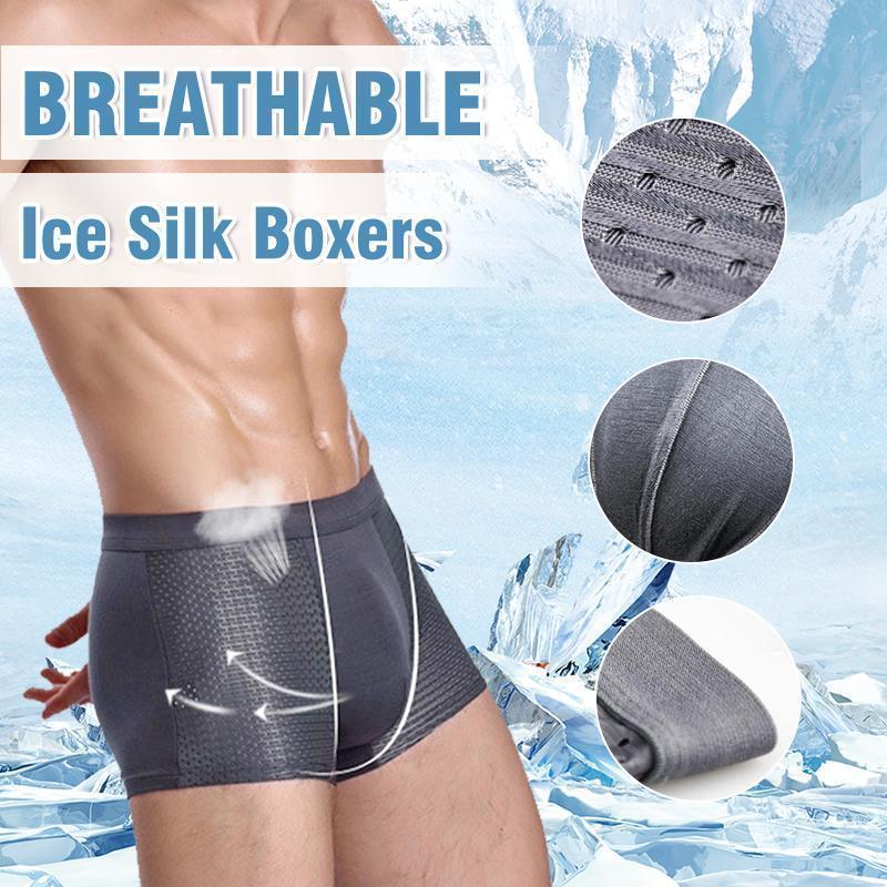 Breathable Ice Silk Underwears, Honeycomb Ventilation Design - Image 2