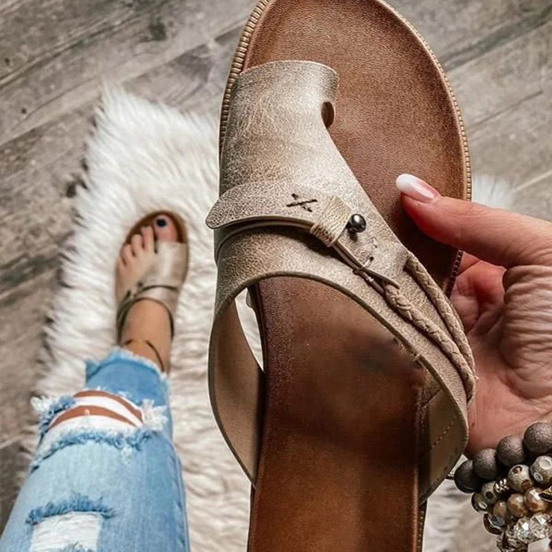 Summer flat retro flip-flop Casual Beach sandals for Women - Image 3