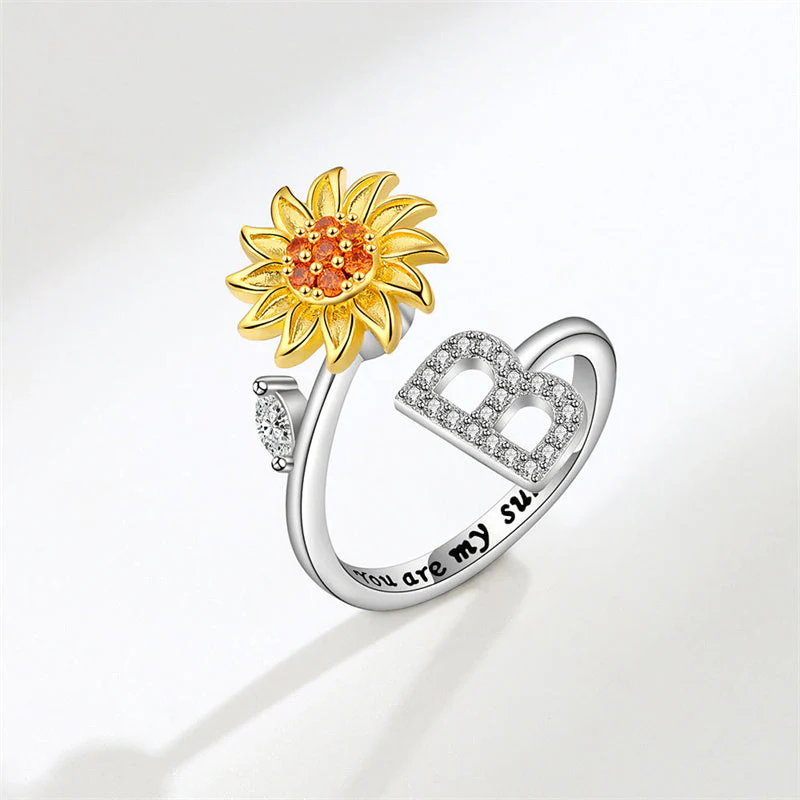 Sunflower Letter Adjustable Ring For Daughter/Granddaughter - Image 15