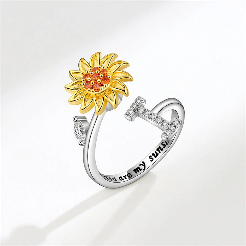 Sunflower Letter Adjustable Ring For Daughter/Granddaughter - Image 18
