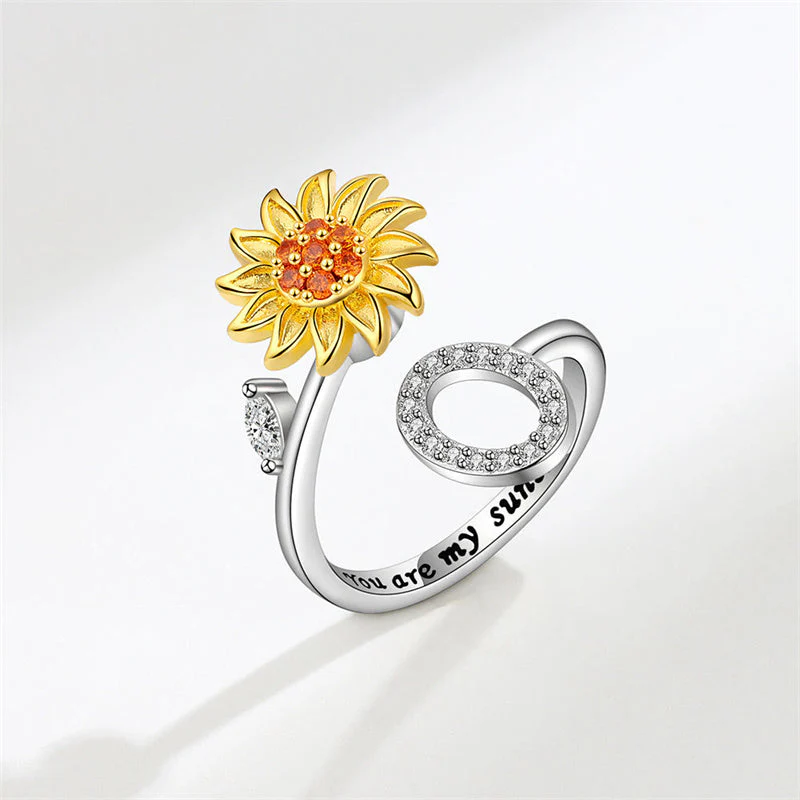 Sunflower Letter Adjustable Ring For Daughter/Granddaughter - Image 22