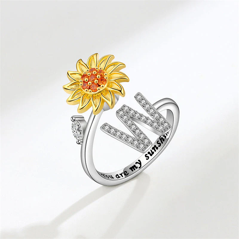 Sunflower Letter Adjustable Ring For Daughter/Granddaughter - Image 23