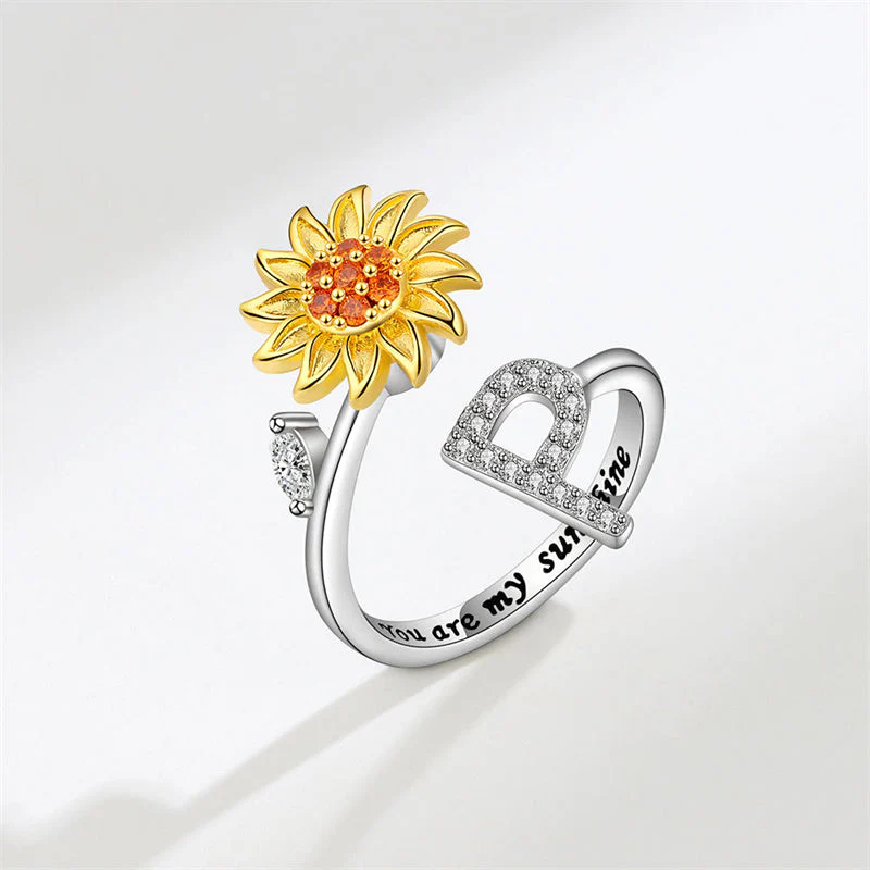 Sunflower Letter Adjustable Ring For Daughter/Granddaughter - Image 25