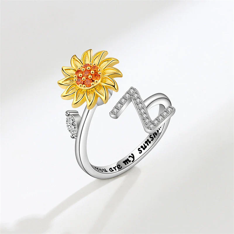 Sunflower Letter Adjustable Ring For Daughter/Granddaughter - Image 34