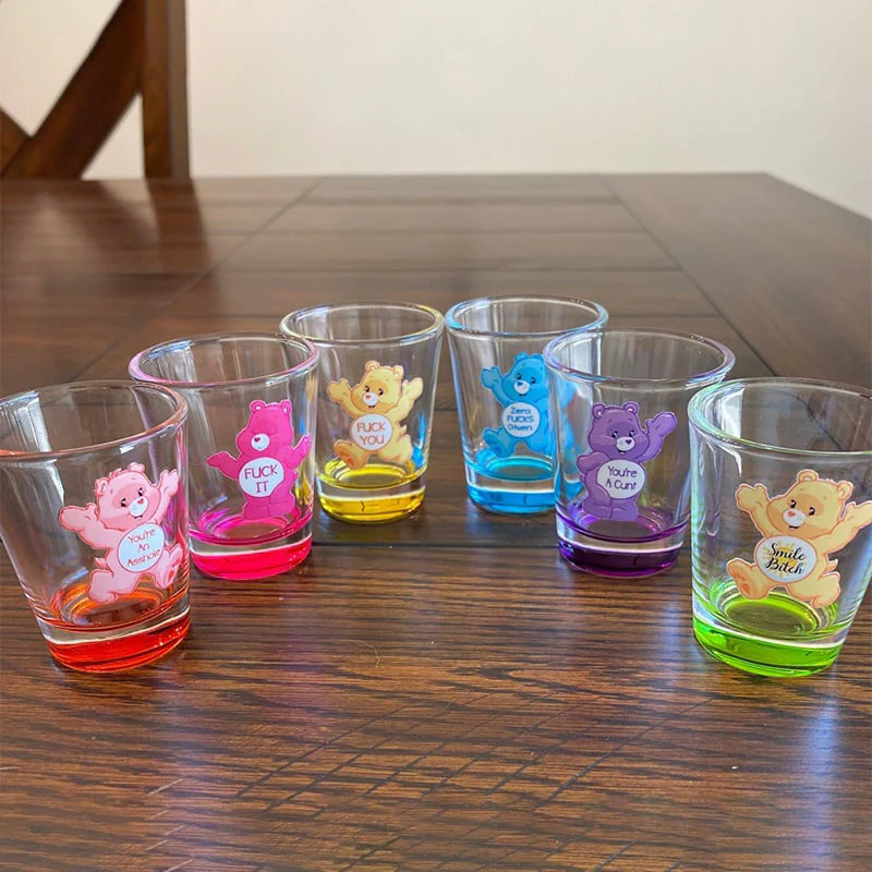 Swear Bears Shot Glasses, 6 Pieces - Image 4