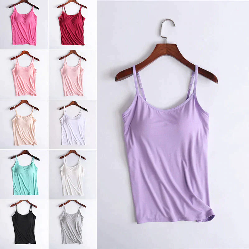 Tank Top With Built-In Bra - Image 2