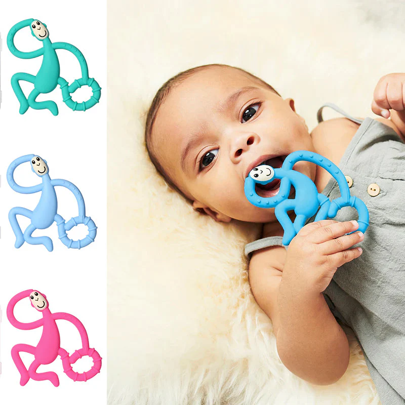 Teether Pain Tool Cartoon Monkey Toddler Molar Natural Stop Sucking Thumb Toys - Image 11