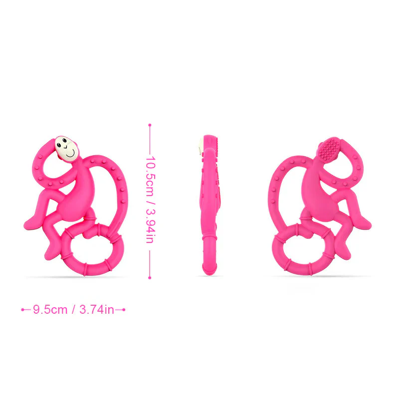Teether Pain Tool Cartoon Monkey Toddler Molar Natural Stop Sucking Thumb Toys - Image 9