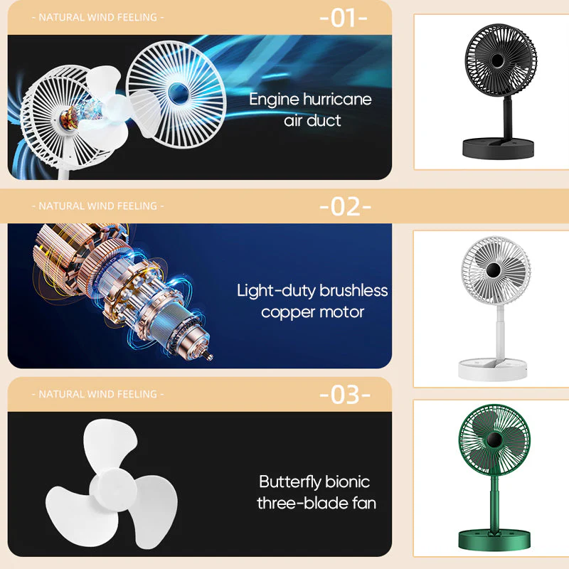 Telescopic Folding Fan - Image 7